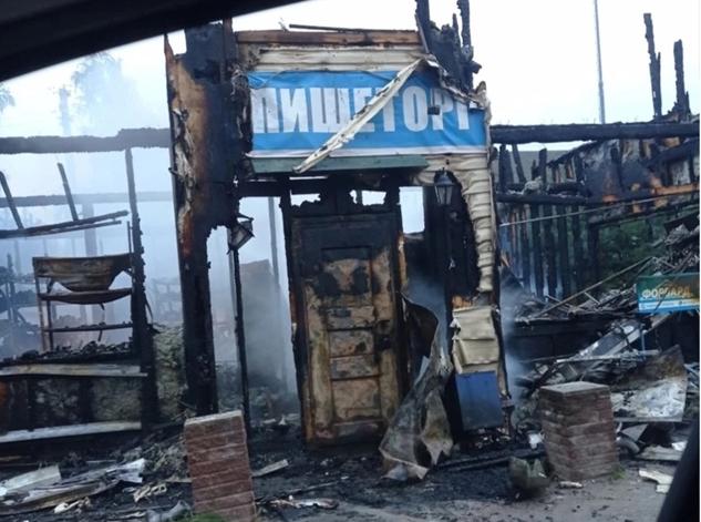 В деревне Вичелово под Череповцом ночью сгорел магазин