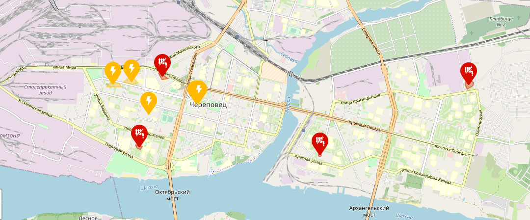 Без отопления и горячей воды останутся десятки домов Череповца на этой неделе