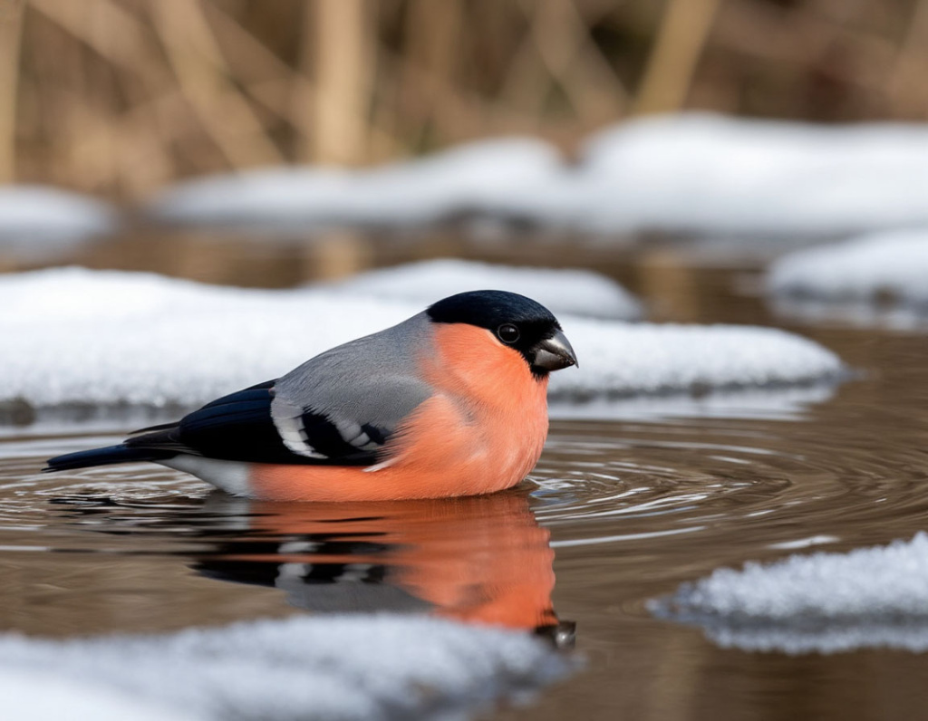 снегирь в луже.jpg снегирь в луже.jpg